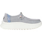 HEYDUDE Women's Wendy Peak Chambray Woven Shoes in Grey