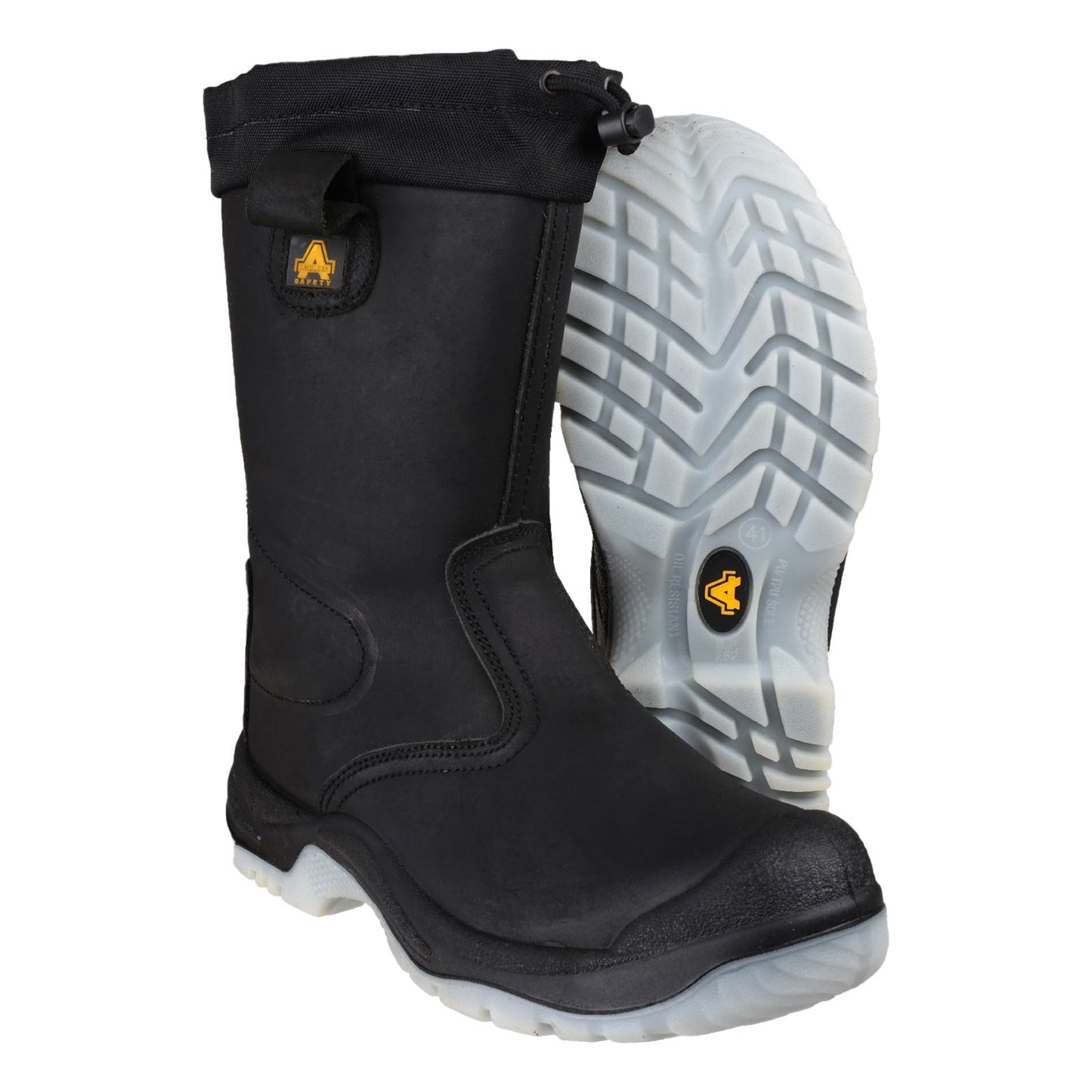 Amblers Safety Men's FS209 Water Resistant Pull On Safety Rigger Boot in Black