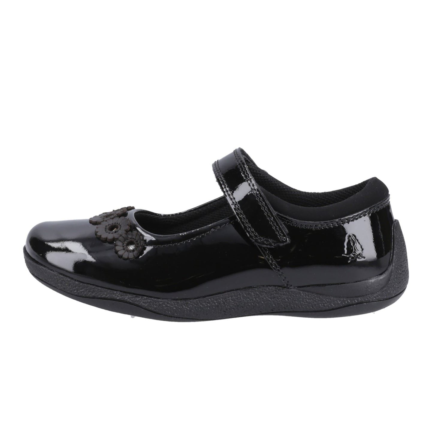 Hush Puppies Christina Patent Leather Junior Black Shoes