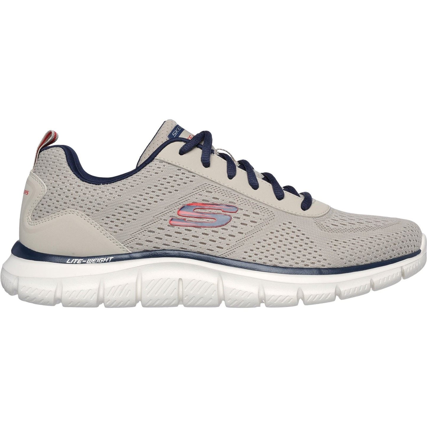 Skechers Men's Track Leshur Shoes in Taupe/Navy