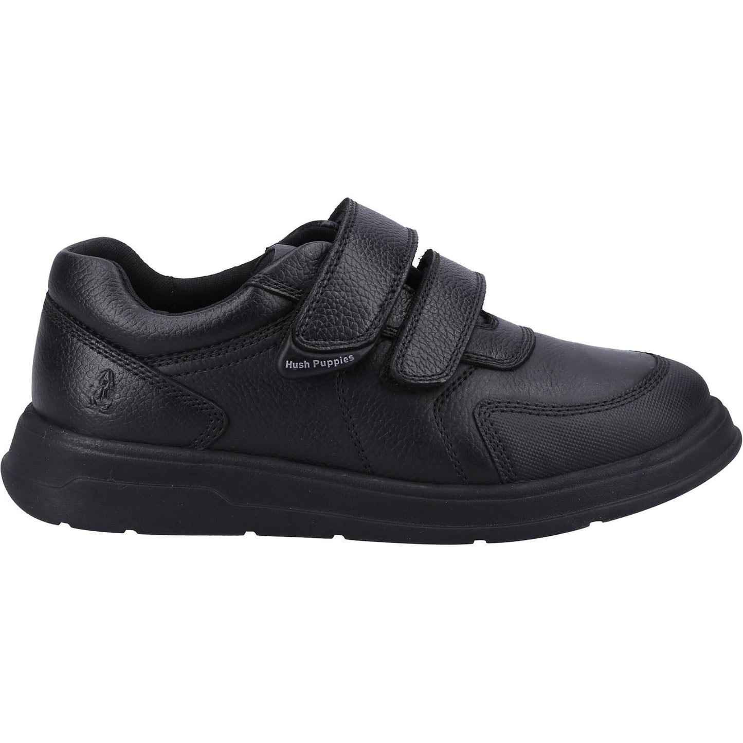 Hush Puppies Ryan Leather Youth Black Shoes