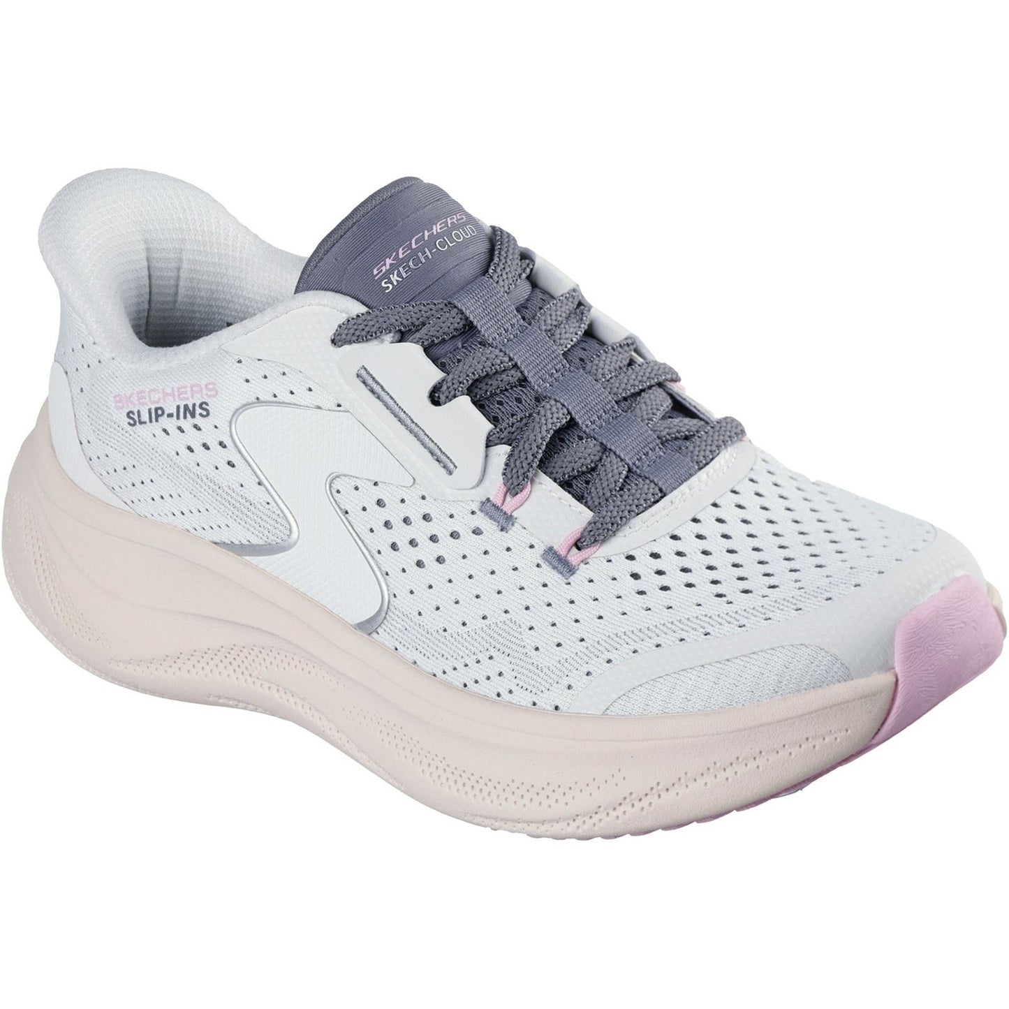 Skechers Skech Cloud Plush Horizon Polyester Women's White/Multi Trainers