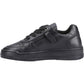 Hush Puppies Dougie Leather Youth Black Trainers