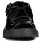 Geox J Casey G. E Leather Girl's Black Patent Shoes