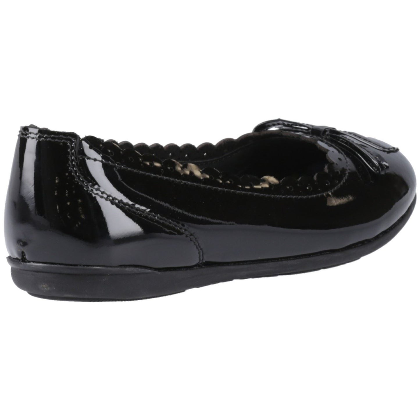 Hush Puppies Lillie Ballerina Patent Leather Youth Black Ballet Flats