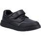 Hush Puppies Rowan Leather Youth Black Lace-Up Shoes