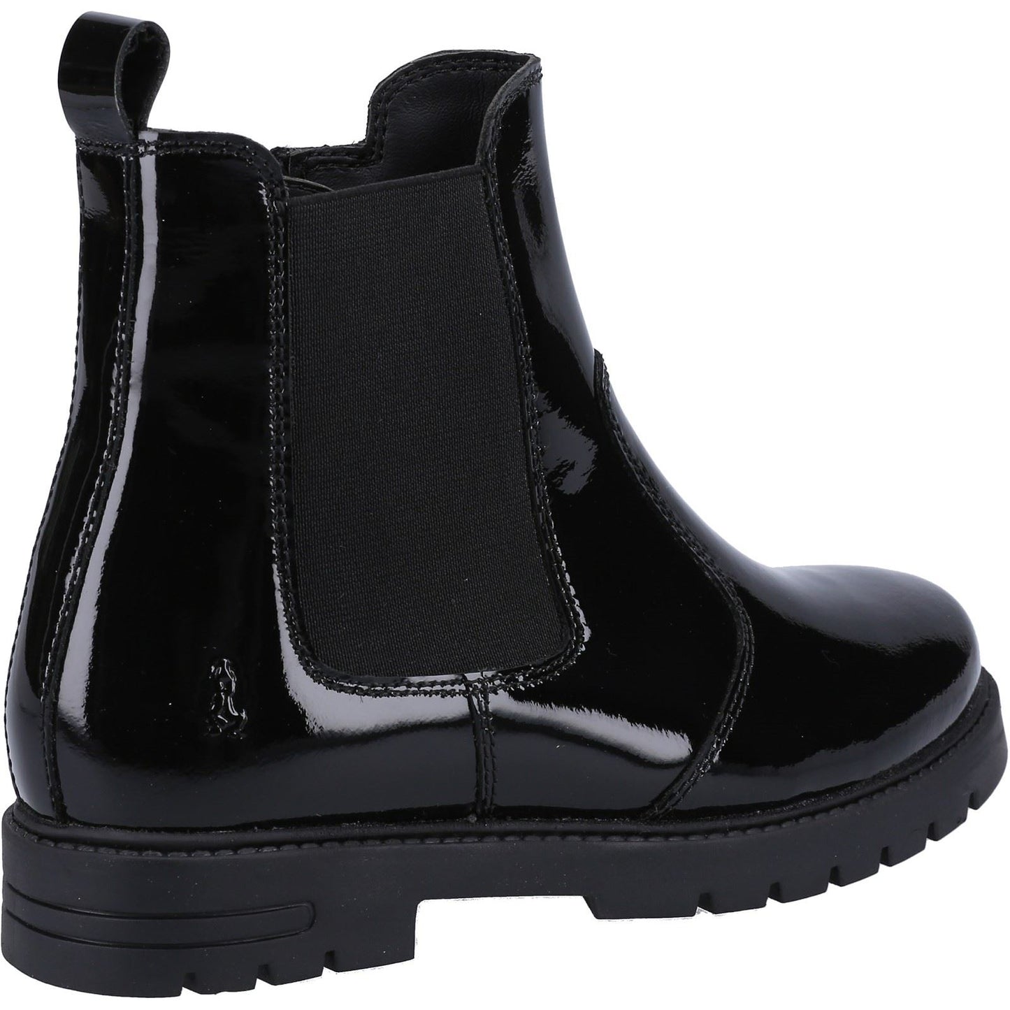 Hush Puppies Laura Patent Leather Youth Black Boots