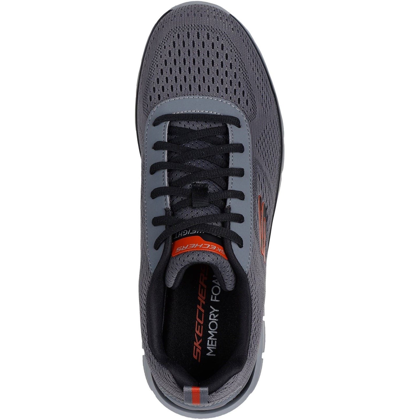Skechers Track Leshur Polyester Men's Charcoal/Orange Trainers