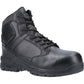 Magnum Strike Force 6.0 Side-Zip CT CP WP Uniform Safety Boot in Black