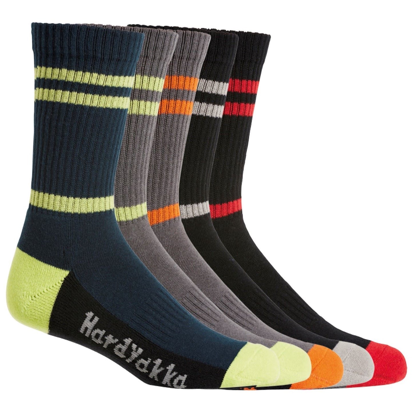 Hard Yakka Crew Cotton Unisex Adults's Multicoloured Work Socks