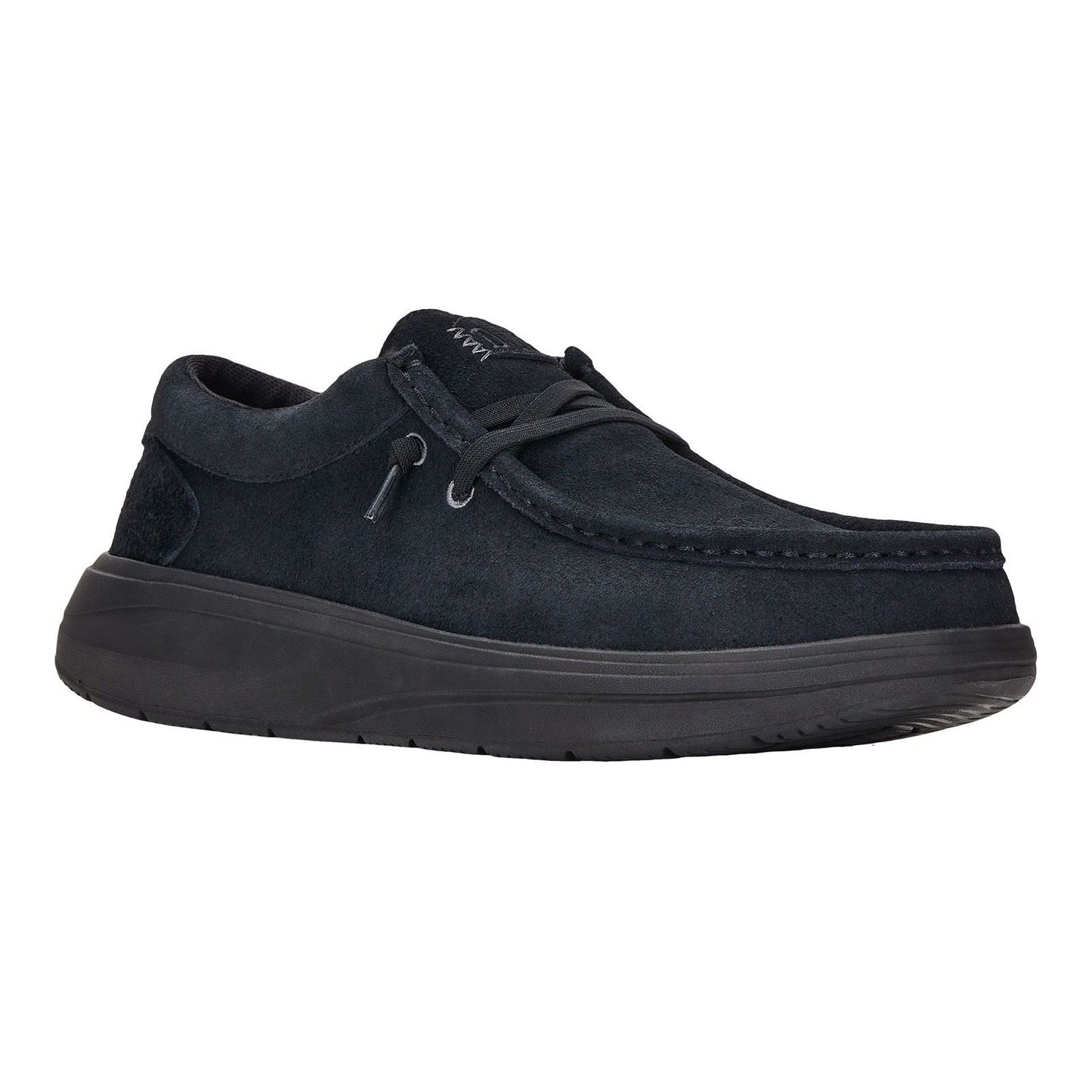 HEYDUDE Men's Wally X Suede Shoes in Black