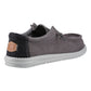 HEYDUDE Wally Workwear Polyester Blend Men's Granite Grey/Black Moccasins Shoes