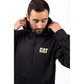 Caterpillar Men's Trademark Banner Hooded Sweatshirt in Black
