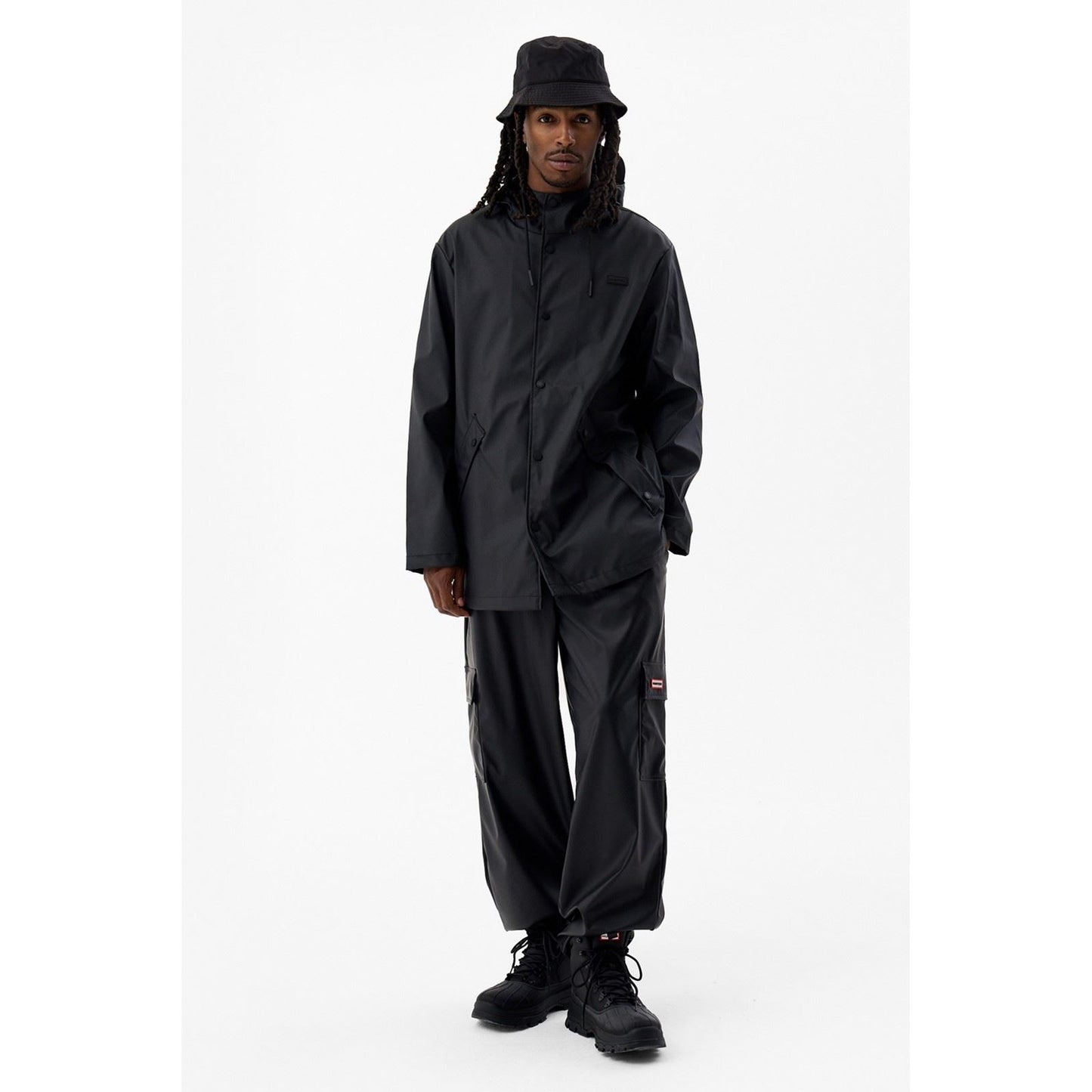 Hunter Jo Parka Unisex Adults Black Rain Jacket