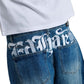 Ed Hardy Serpent Skull Graphic Relaxed Men's Mid Blue Jeans