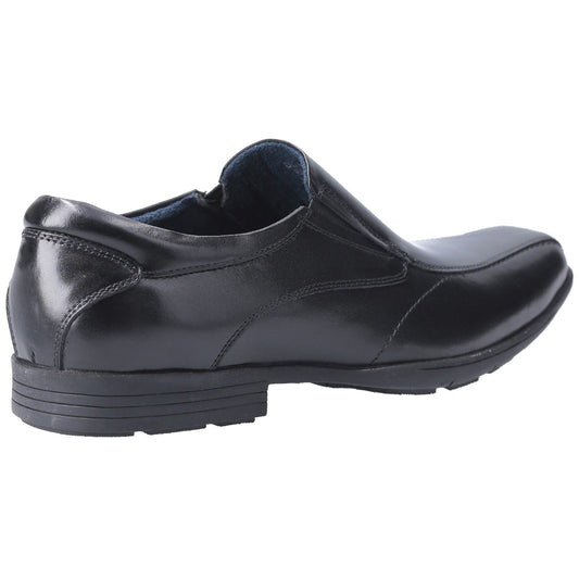 Pod Dundee Leather Youth Black Shoes