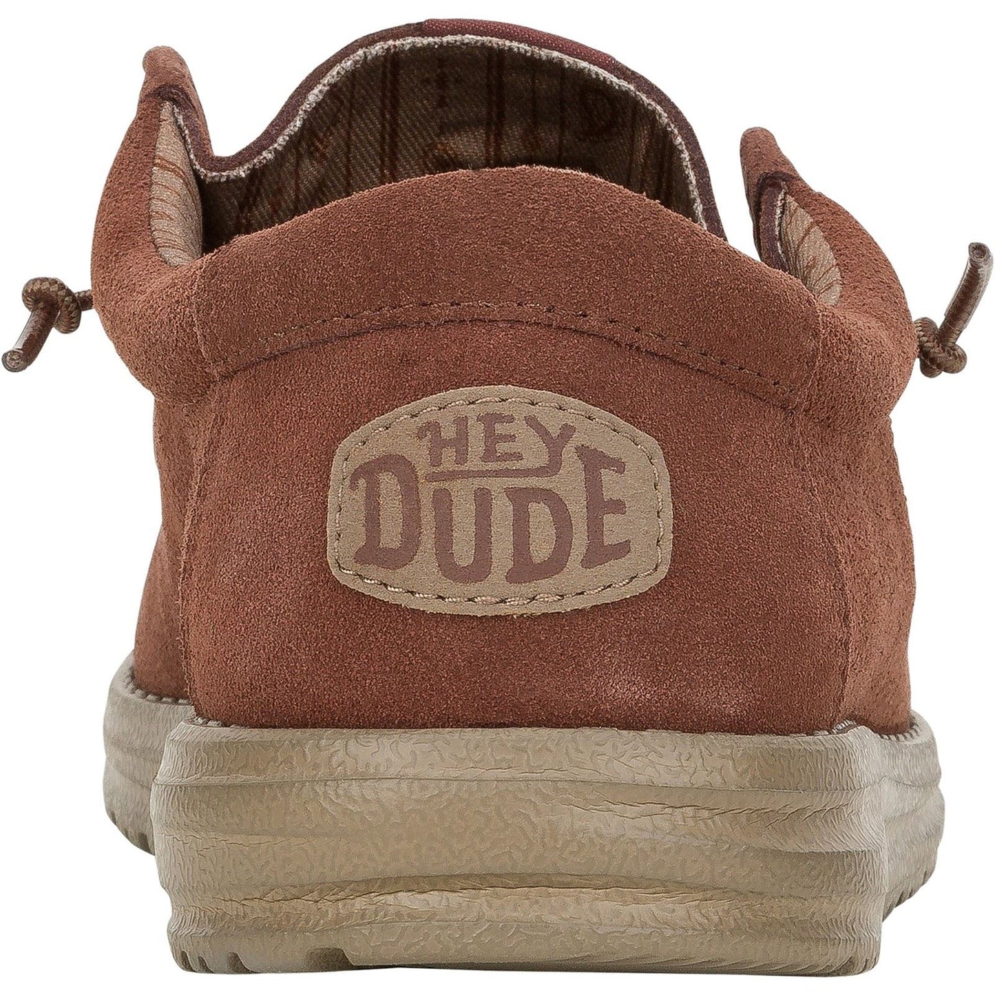HEYDUDE Men's Wally Suede Shoes in Dark Brown