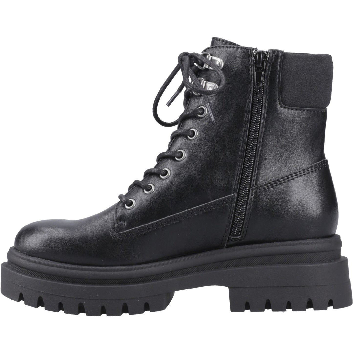 Rocket Dog Danie Faux Leather Women's Black Heeled Mid Calf Boots