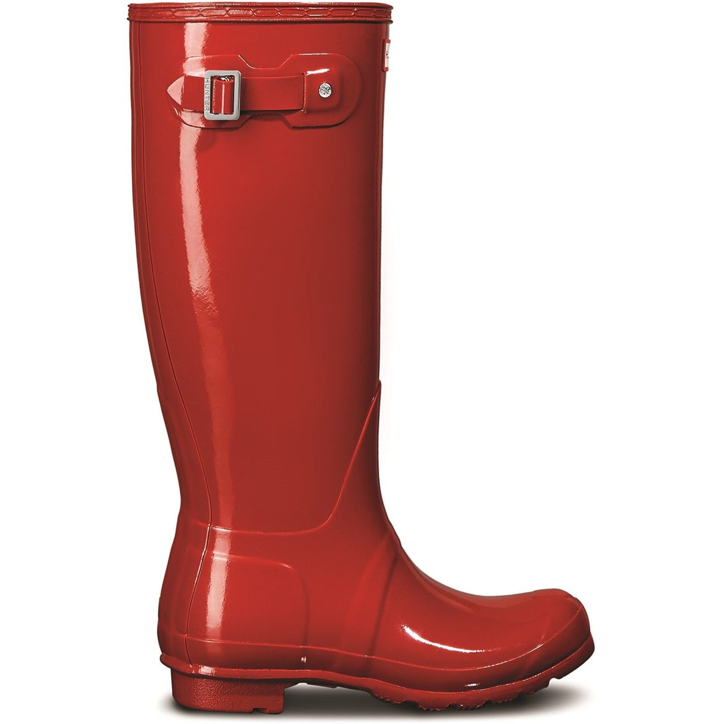 Hunter Women's Original Tall Gloss Wellington Boots in Military Red