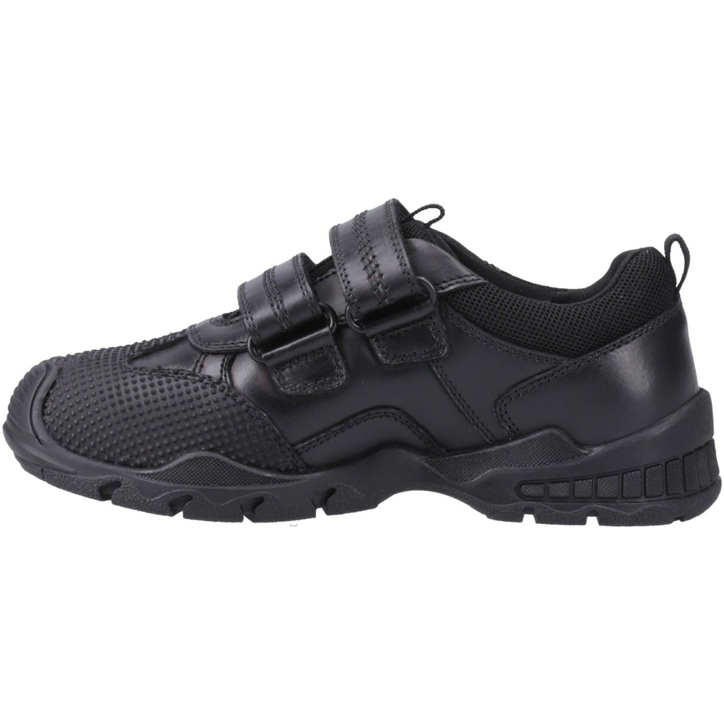 Hush Puppies Tristen Leather Youth Black Loafers