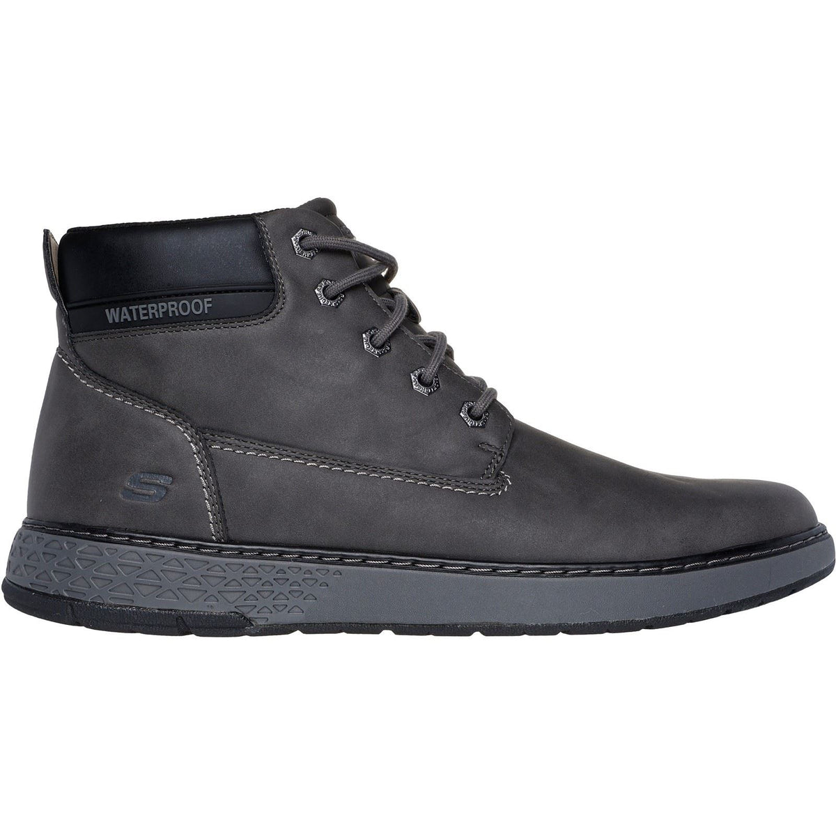 Skechers Garlan Deno Polyurethane Men's Charcoal Ankle Boots