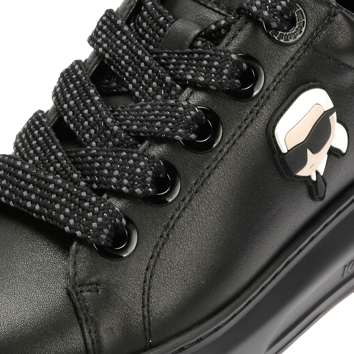 Karl Lagerfeld Kapri Lug Karl NFT Lo Lace Leather Women's Black Trainers