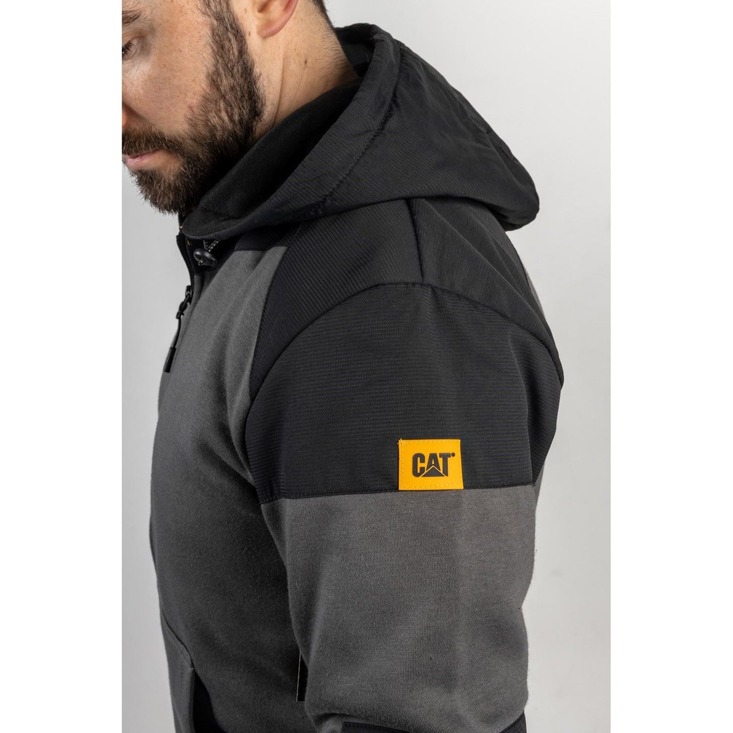 Caterpillar Men's Trade Sweatshirt in Dark Shadow-Black