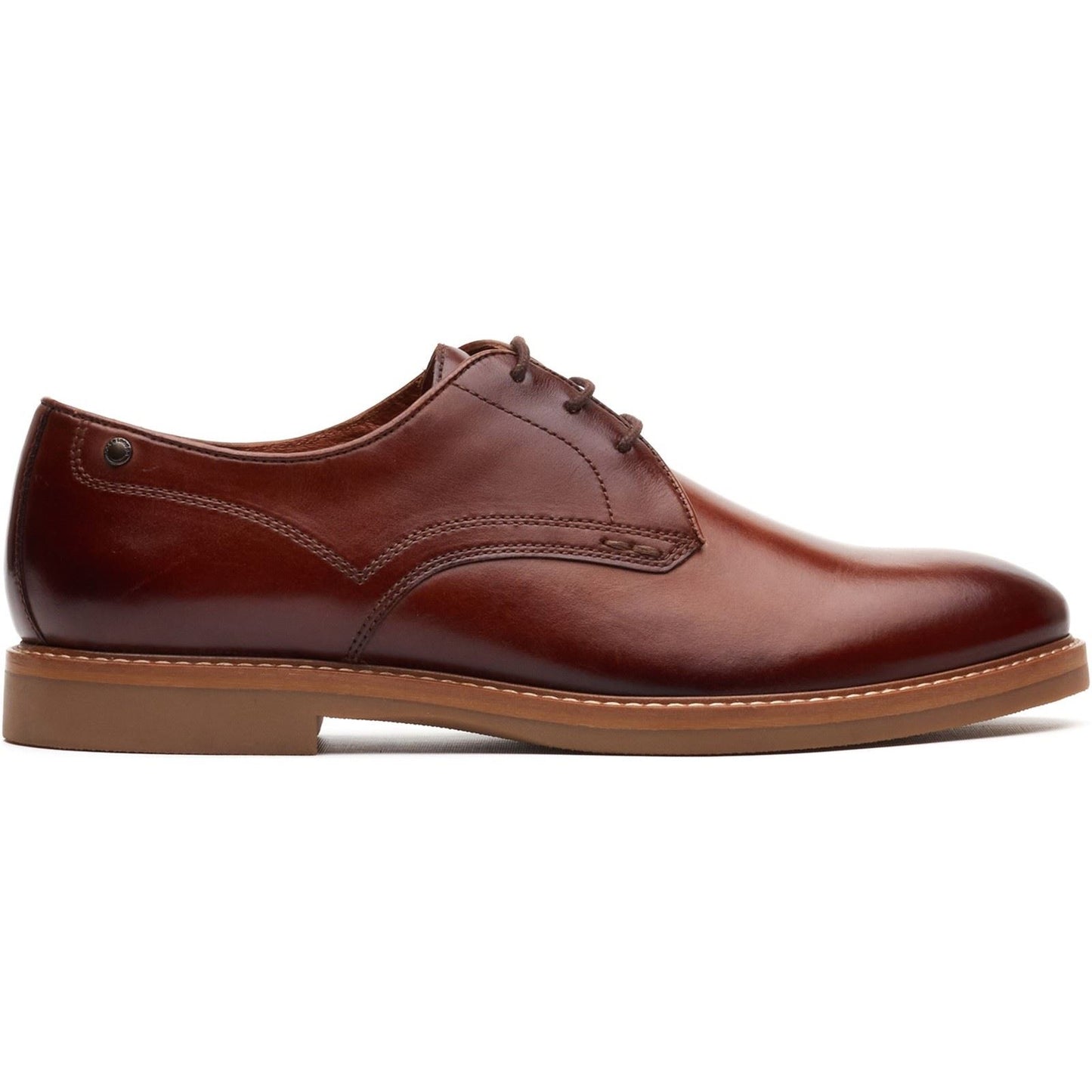 Base London Strand Lace Up Leather Men's Burnt Tan Lace-Up Shoes