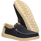 HEYDUDE Mikka Braided Textile Men's Black/Boulder Tan Loafers