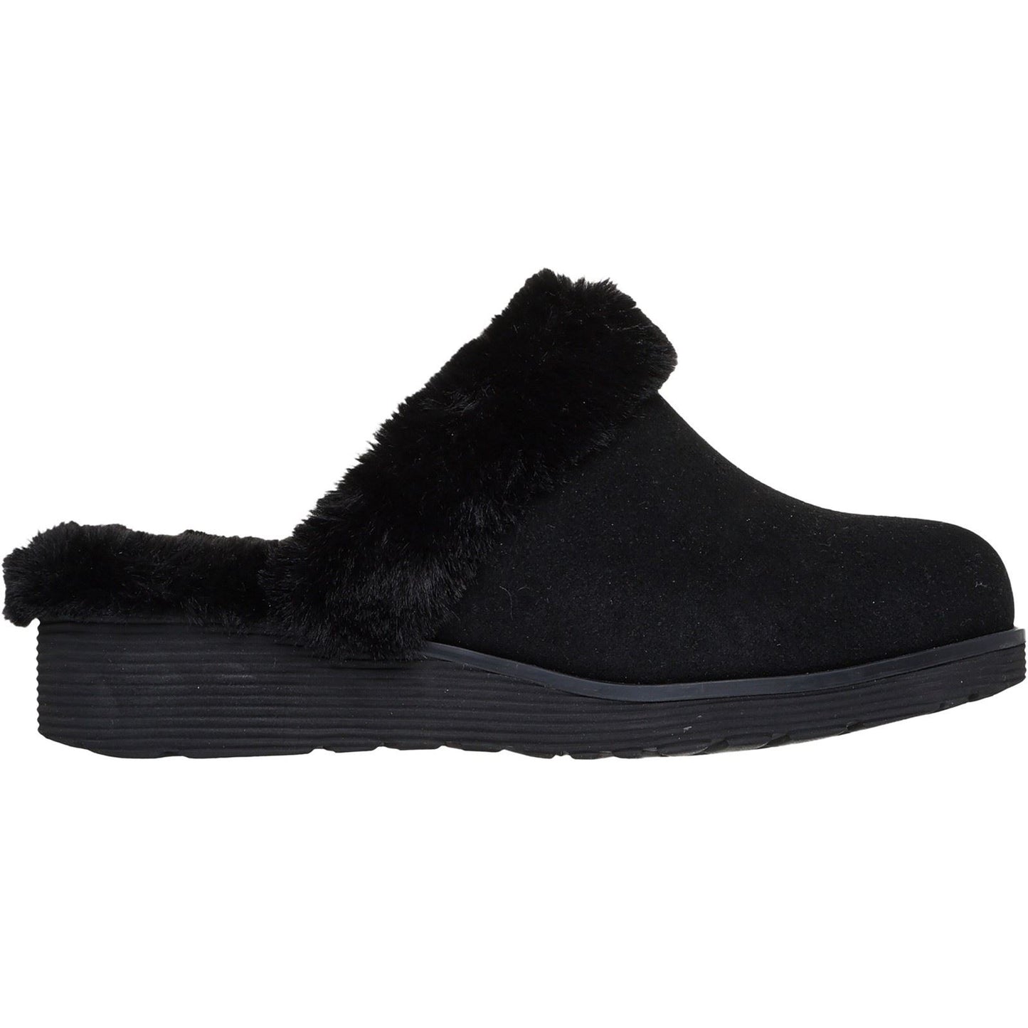 Skechers Keepsakes Wedge Time To Cruise Leather Women's Black Slippers