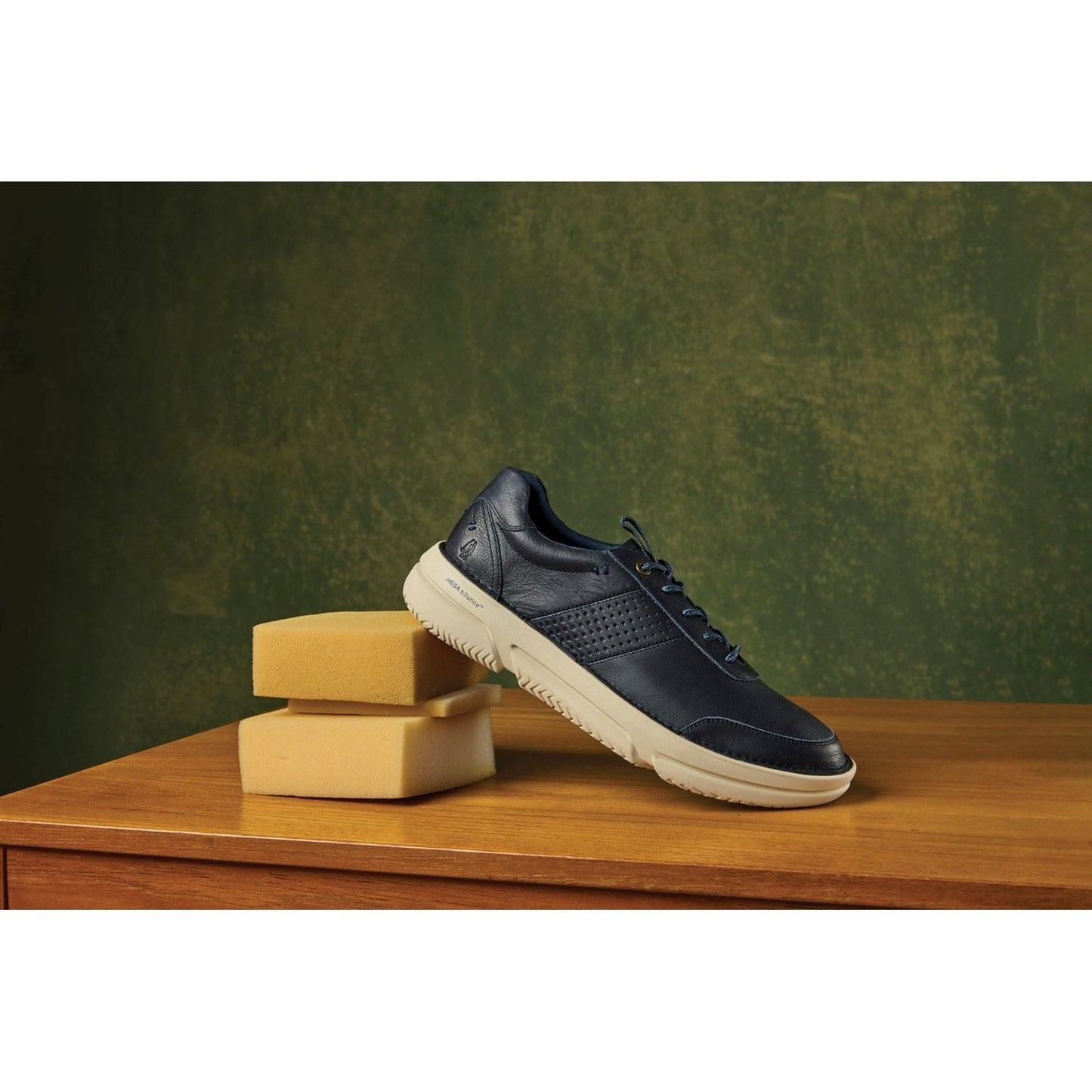 Hush Puppies Baylor Leather Men's Navy Trainers