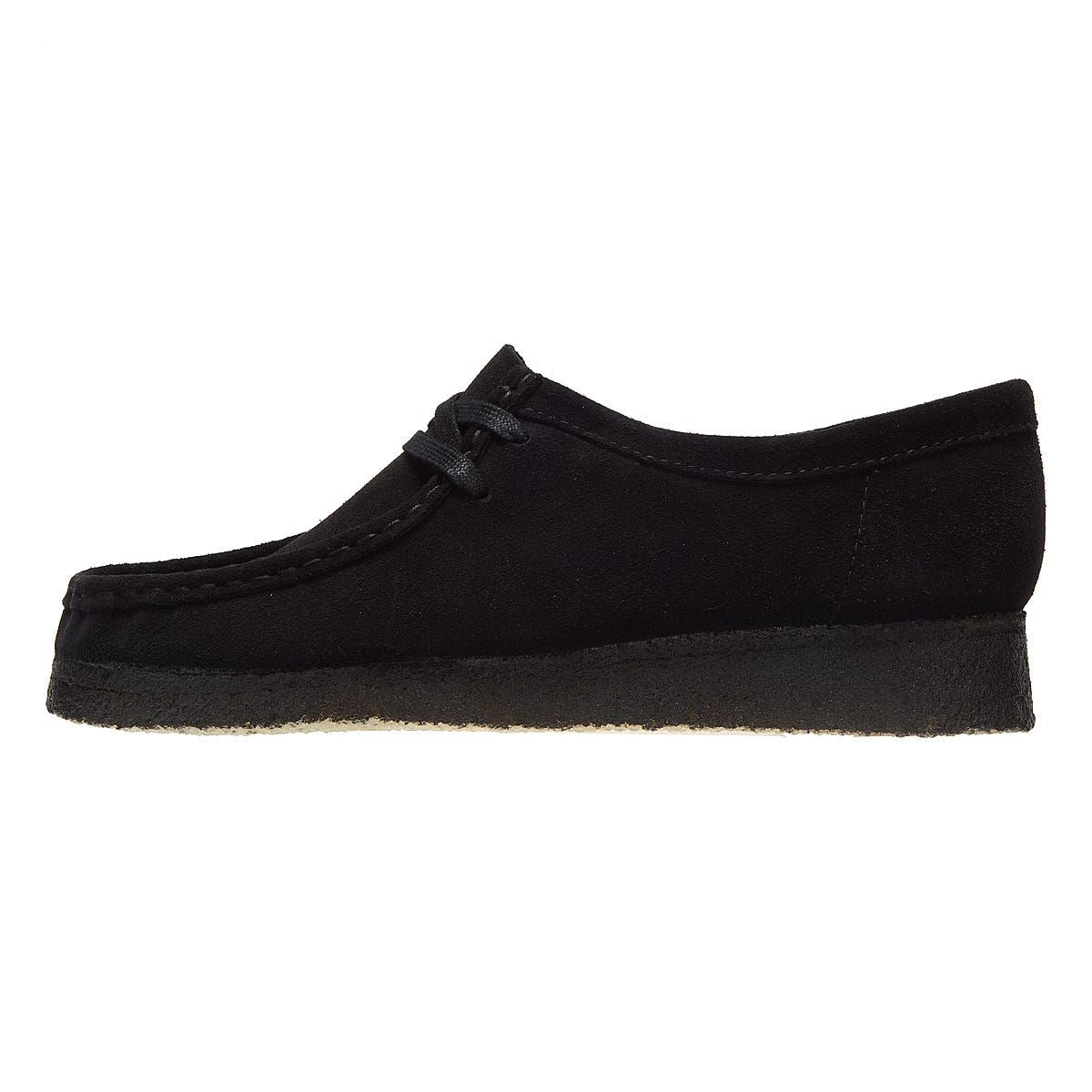 Clarks Originals Wallabee Suede Womens Black Shoes