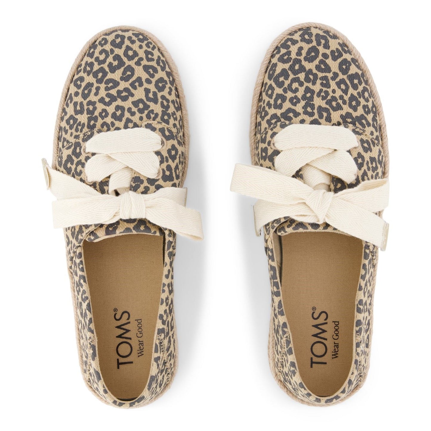 TOMS Carolina Lace Up Cotton Women's Oatmeal Shoes