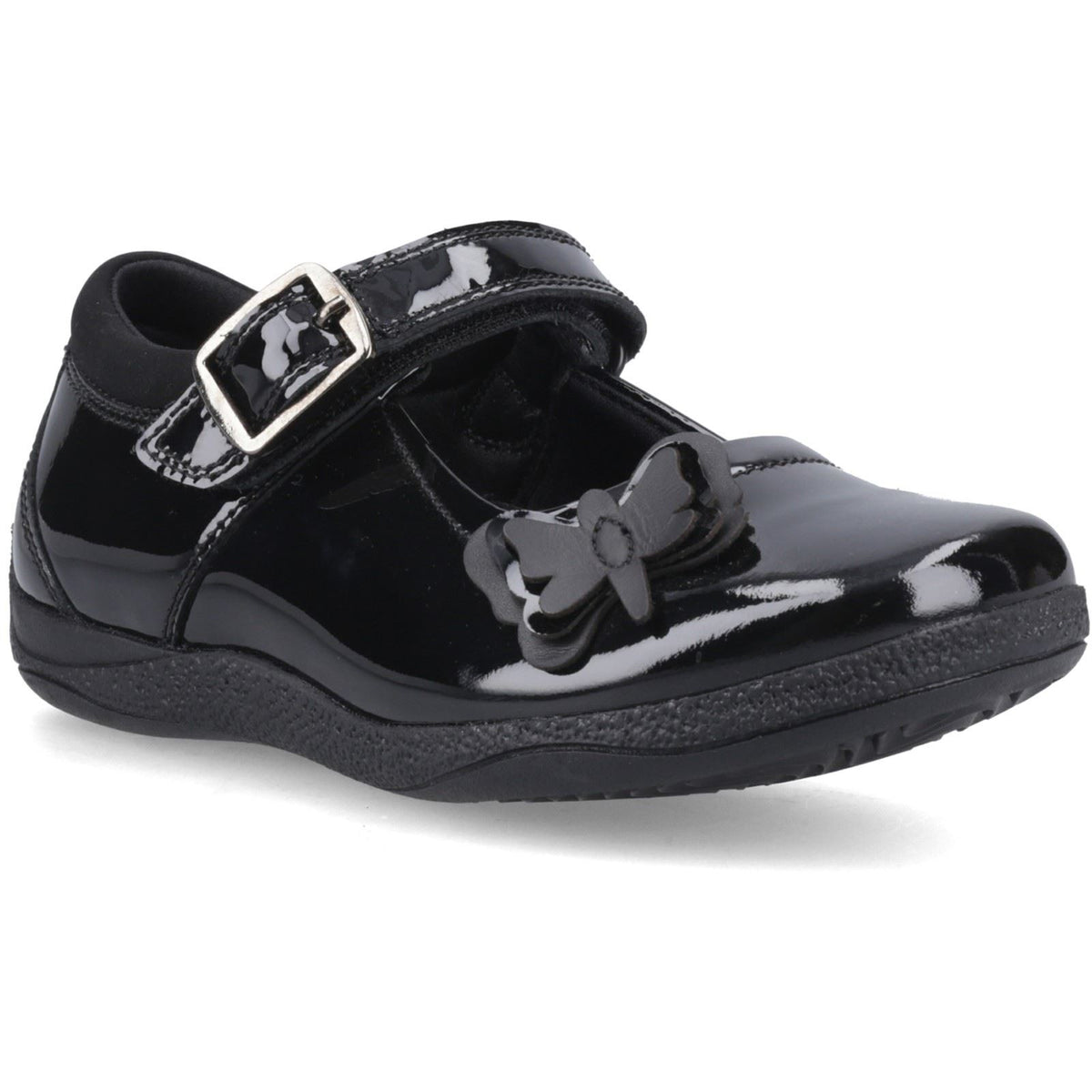 Hush Puppies Julie Ballerina Patent Leather Girl's Black Shoes