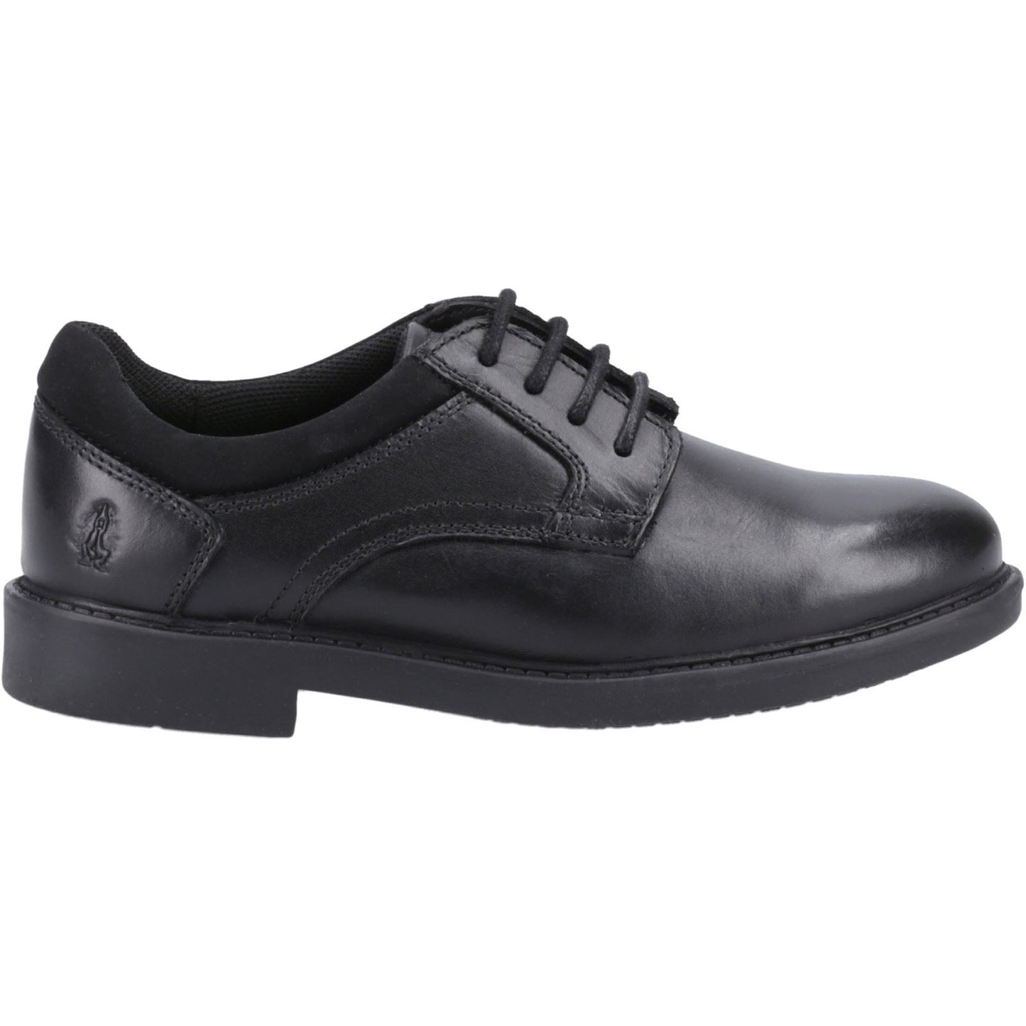 Hush Puppies Tommy Leather Youth Black Shoes