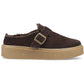 Hush Puppies Blanche Fur Leather Women's Chocolate Mules