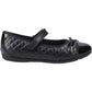 Hush Puppies Lottie Leather Junior Black Ballet Flats