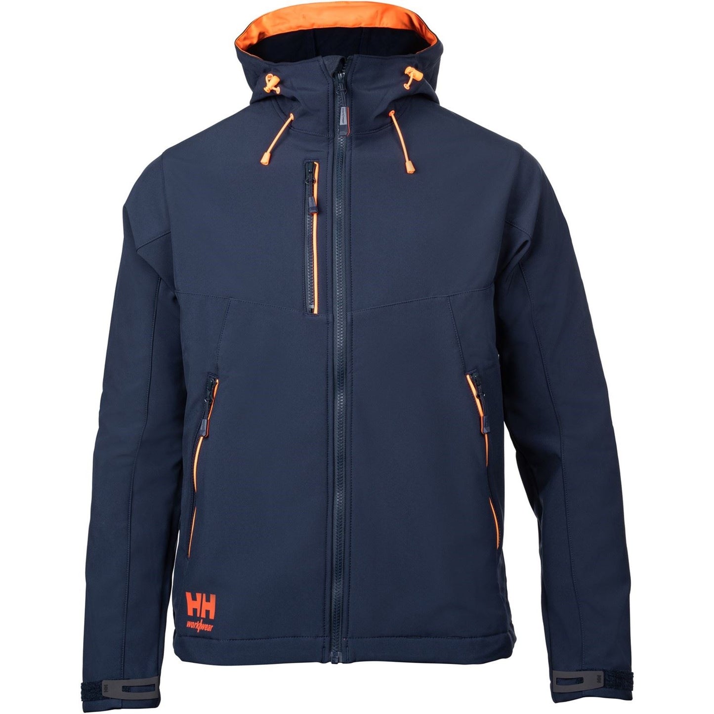 Helly Hansen Workwear Chelsea Evolution Softs Polyester Unisex Adults Blue Hooded Sweatshirt