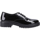 Hush Puppies Aubrey Leather Junior Black Derby Shoes