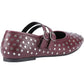 Hush Puppies Nixie Leather Women's Plum Shoes