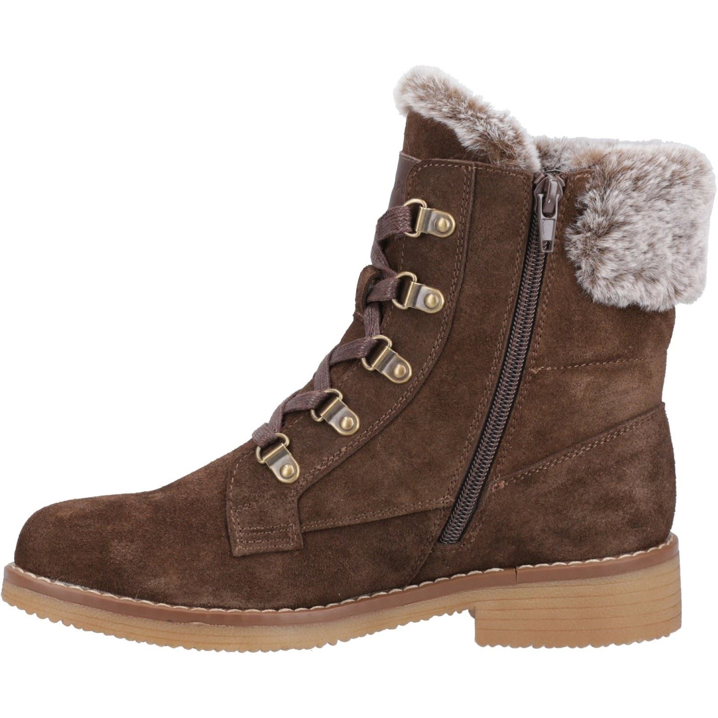 Hush Puppies Women's Florence Mid Boot in Chocolate