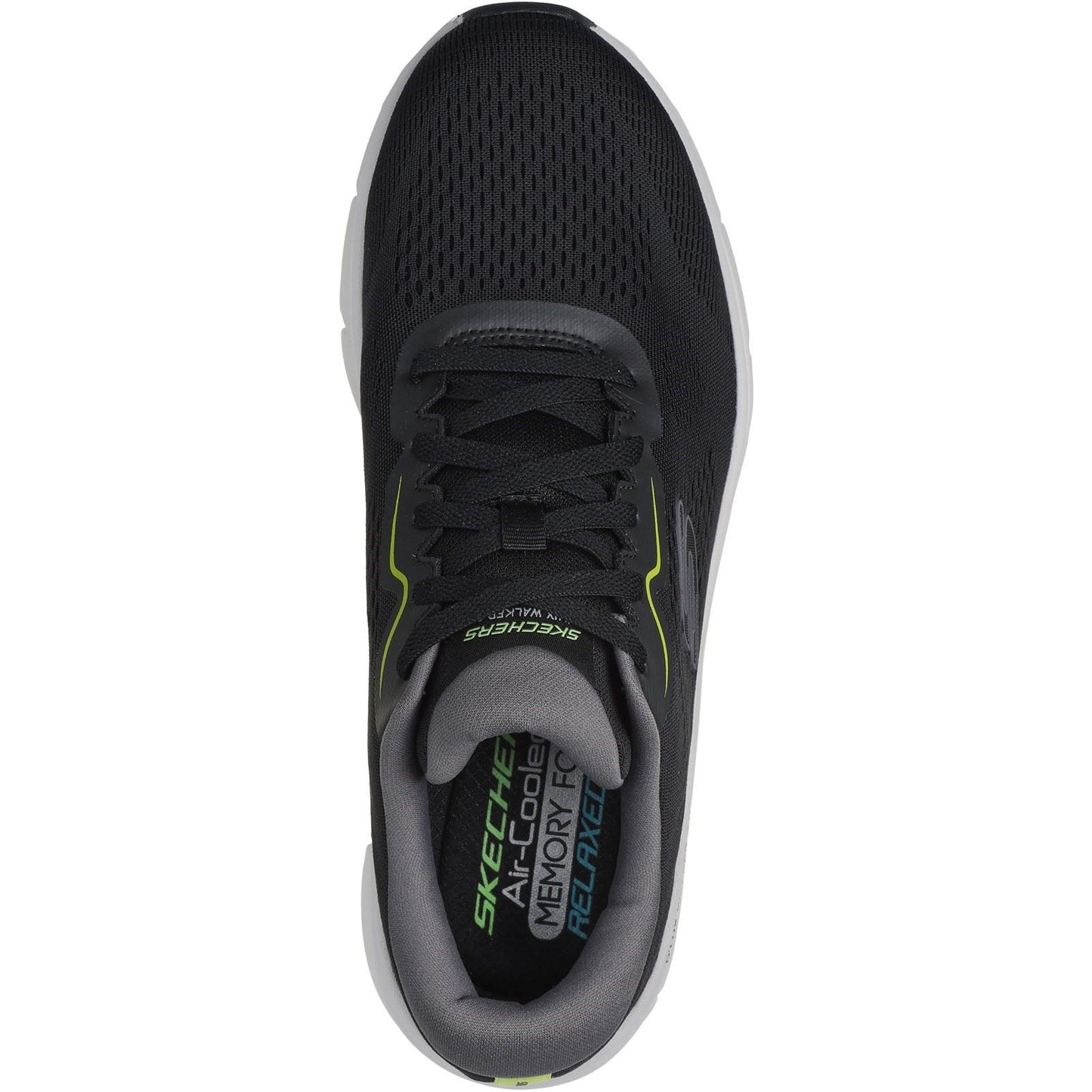 Skechers Men's D'Lux Walker 2.0 Trainers in Black /Lime