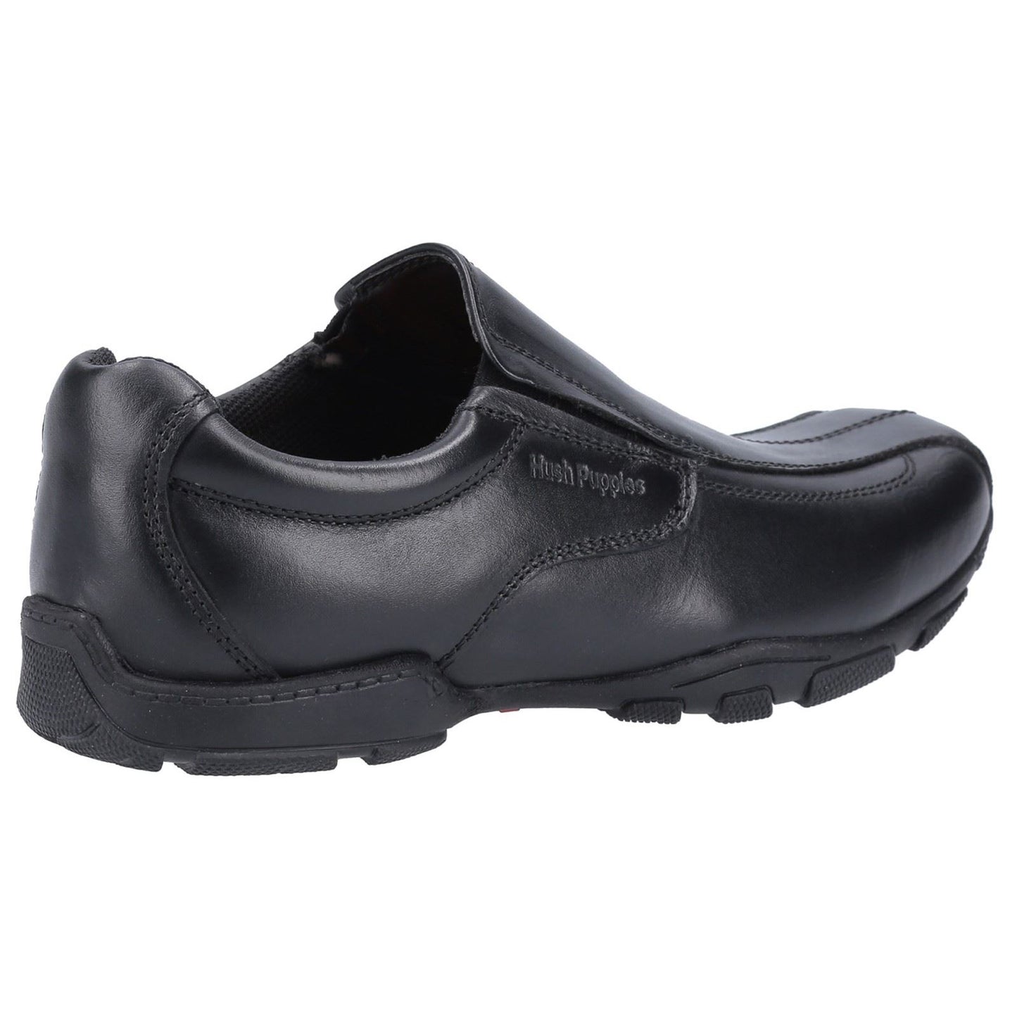 Hush Puppies Elijah Youth Boys Black Leather Loafers