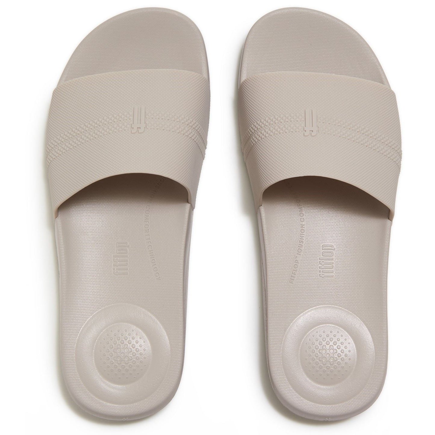 Fitflop iQushion Pool Polyurethane Men's Pale Grey Slides