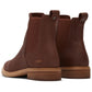 TOMS Charlie Leather Women's Chestnut Flat Chelsea Boots