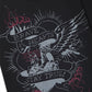 Ed Hardy Brave Hearts True Washed Relaxed Women's Black T-Shirts