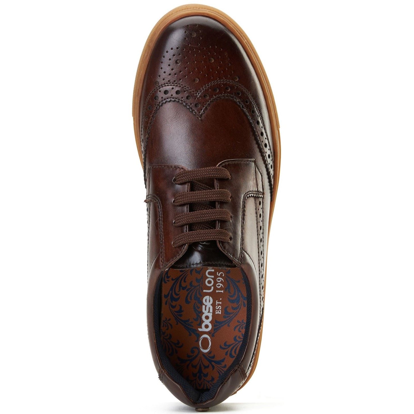 Base London Clapton Leather Men's Burnt Brown Brogues Shoes