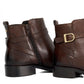 Dune Pemma Leather Women's Brown Boots