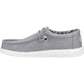 HEYDUDE Men's Wally Canvas Shoe in Light Grey
