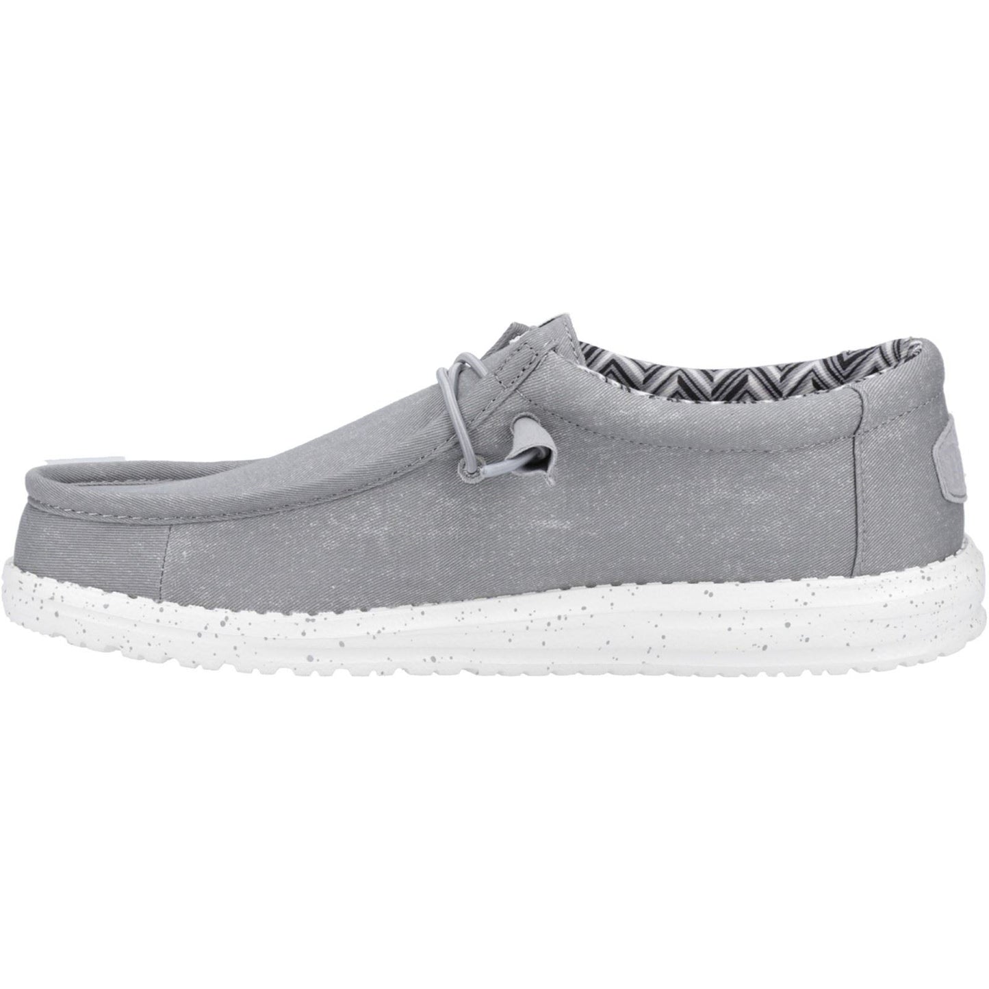 HEYDUDE Men's Wally Canvas Shoe in Light Grey